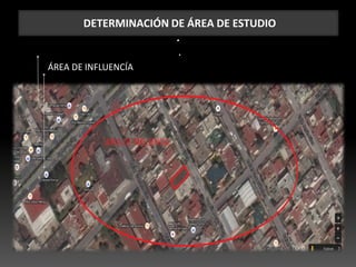 DETERMINACIÓN DE ÁREA DE ESTUDIO
.
.
ÁREA DE INFLUENCÍA
 