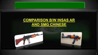 COMPARISON B/W INSAS AR
AND SMG CHINESE
1
 