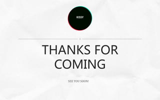 KISSY
                                                           3
                                                           4



     API Design Principle

• make api complete
• separate concern


• new/addChild/removeChild/destroy/on/detach


                  docs.kissyui.com | kissyteam@gmail.com
 