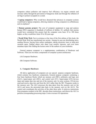 Basic Components of a digital Computer lecture | PDF