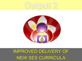 IMPROVED DELIVERY OF
  NEW SES CURRICULA
 