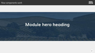 12
How components work
 