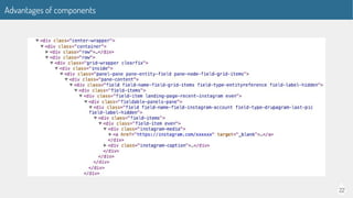 22
Advantages of components
 