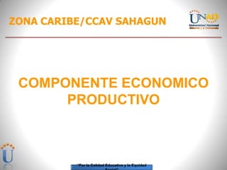ZONA CARIBE/CCAV SAHAGUN COMPONENTE ECONOMICO PRODUCTIVO 