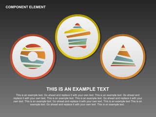 COMPONENT ELEMENT
THIS IS AN EXAMPLE TEXT
This is an example text. Go ahead and replace it with your own text. This is an example text. Go ahead and
replace it with your own text. This is an example text. This is an example text. Go ahead and replace it with your
own text. This is an example text. Go ahead and replace it with your own text. This is an example text This is an
example text. Go ahead and replace it with your own text. This is an example text.
 