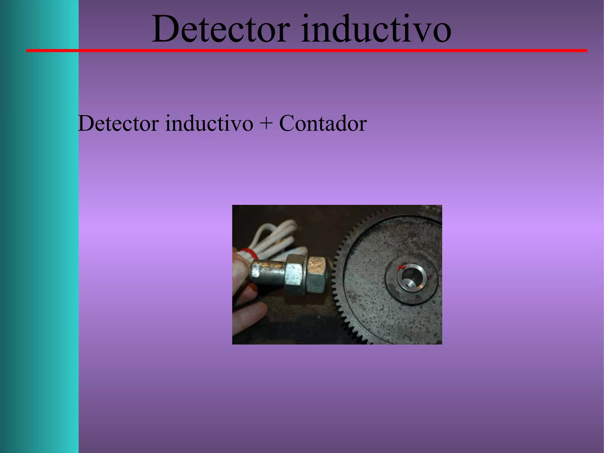 Detector inductivo
Detector inductivo + Contador
 