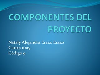 Nataly Alejandra Erazo Erazo
Curso: 1005
Código 9
 