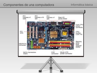 Componentes de una computadora   Informática básica
 