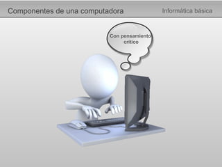 Componentes de una computadora Informática básica Con pensamiento  crítico 