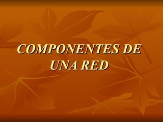 COMPONENTES DE UNA RED 