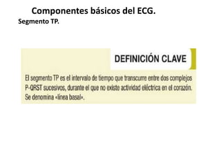 Componentes básicos del ECG.
Segmento TP.
 