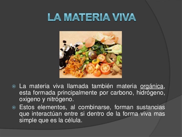 Componentes de la materia viva