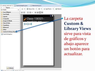  La carpeta
Custom &
Library Views
sirve para vista
de gráficos y
abajo aparece
un botón para
actualizar.
 