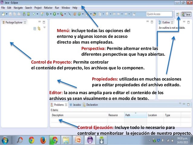 Resultado de imagen para entorno de trabajo eclipse