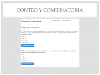 CONTEO Y COMBINATORIA 
 