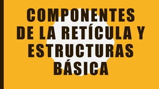 COMPONENTES
DE LA RETÍCULA Y
ESTRUCTURAS
BÁSICA
 