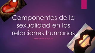 Componentes de la
sexualidad en las
relaciones humanas
MARU EMILIANO 2A
 
