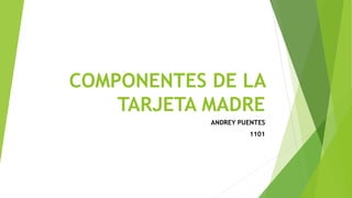 COMPONENTES DE LA
TARJETA MADRE
ANDREY PUENTES
1101
 