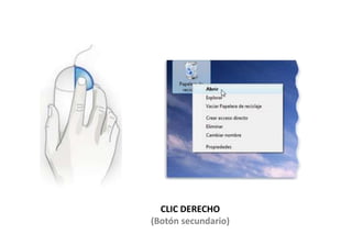 CLIC DERECHO
(Botón secundario)
 
