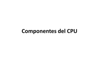 Componentes del CPU 