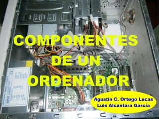 COMPONENTES
   DE UN
 ORDENADOR
       Agustín C. Ortego Lucas
        Luis Alcántara García
 