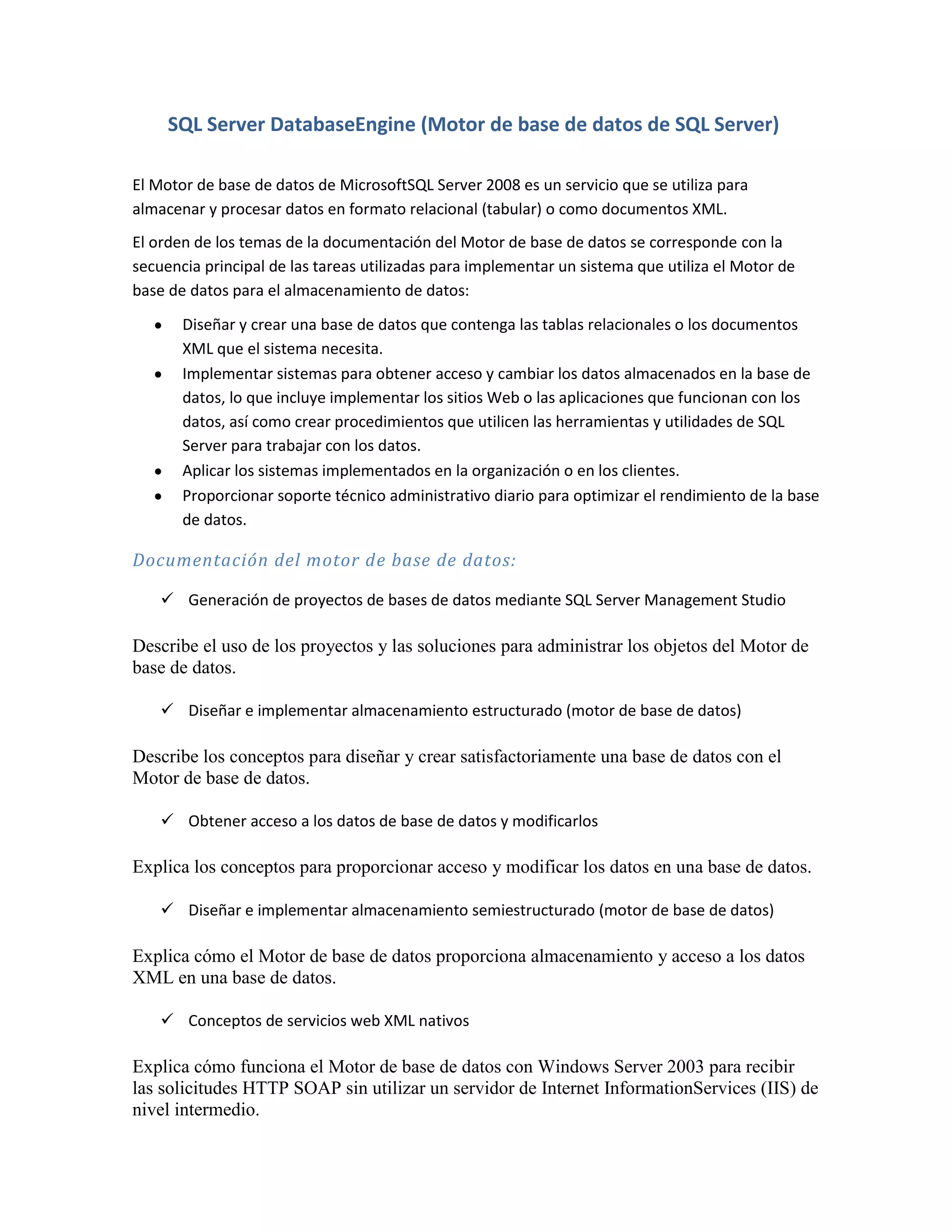 Componentes de sql server 2008