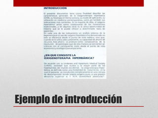 Ejemplo de introducción
 