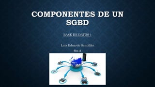 COMPONENTES DE UN
SGBD
BASE DE DATOS 1
Luis Eduardo Santillán
6to A
 