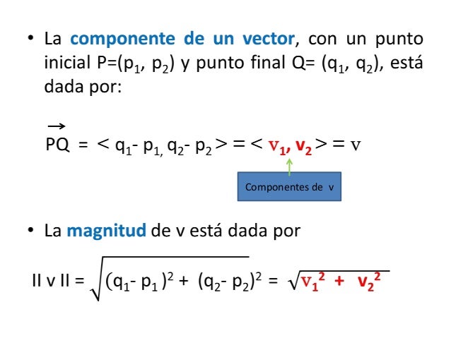 Componentes De Un Vector