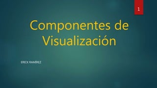 Componentes de
Visualización
1
ERICK RAMÍREZ
 