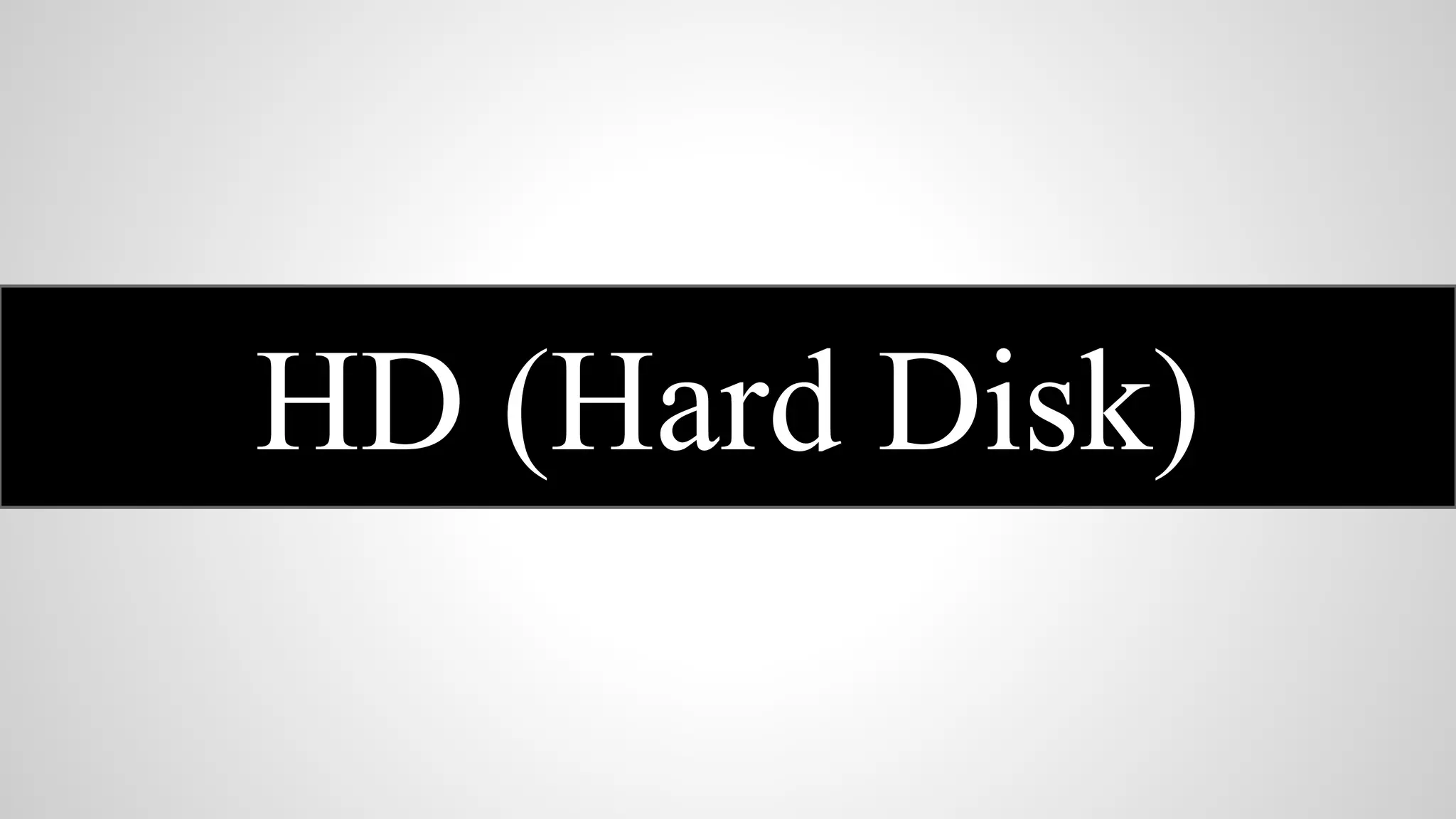 HD (Hard Disk)

 