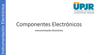 Componentes Electrónicos
Instrumentación Electrónica
Instrumentación
Electrónica
1
 