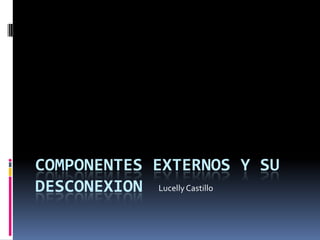 COMPONENTES EXTERNOS Y SU
DESCONEXION Lucelly Castillo
 