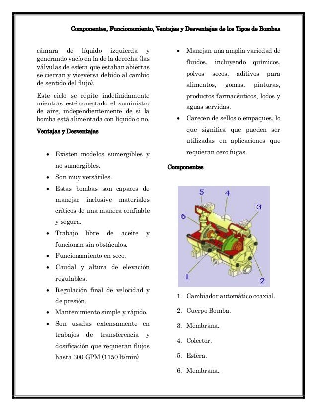 Componentes, funcionamiento, ventajas y desventajas de los tipos de b…