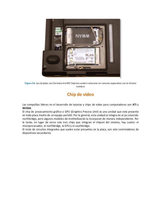 Componentes internos y externos de una laptop