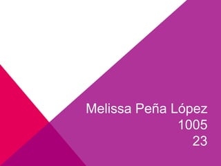 Melissa Peña López
1005
23
 