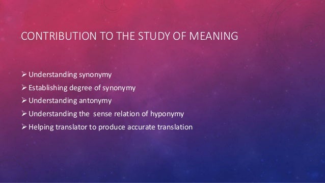 Componential analysis ppt