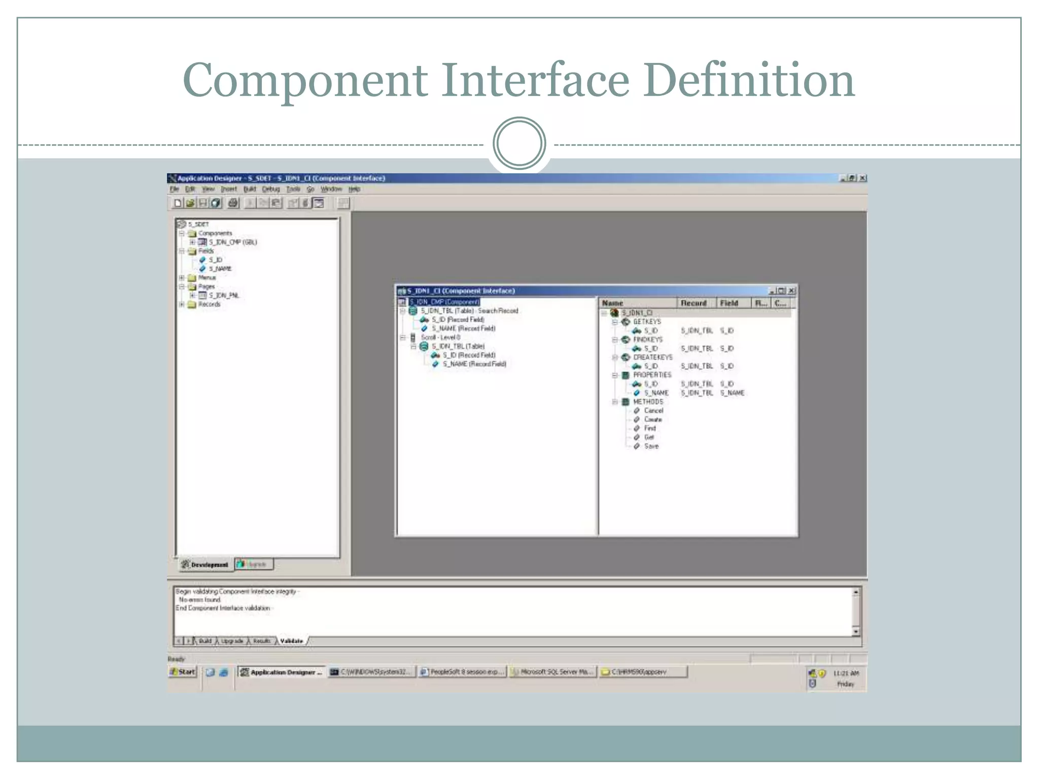 Component Interface Definition 