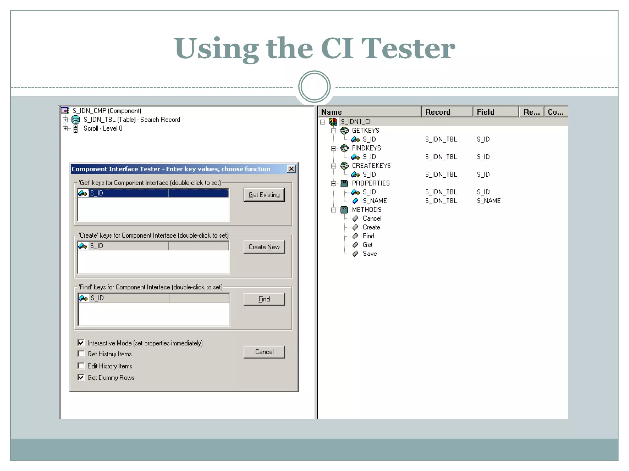 Using the CI Tester 