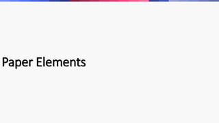 Paper Elements 
 