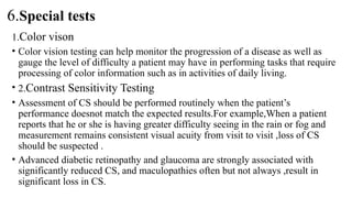 component of low vision assessment pptx | PPTX