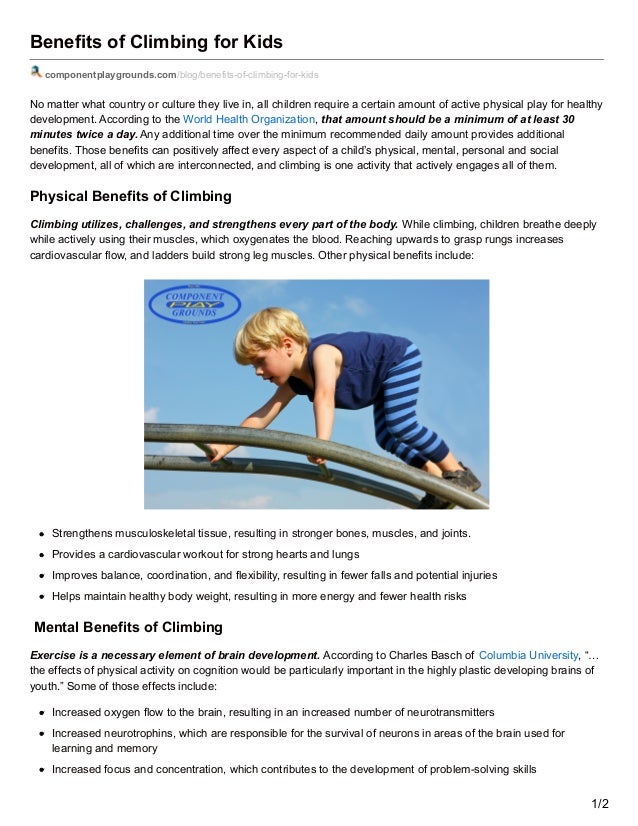 Benefits of Climbing for Kids