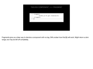T A G L E S S C O M P O N E N T = = =
F R A G M E N T
 