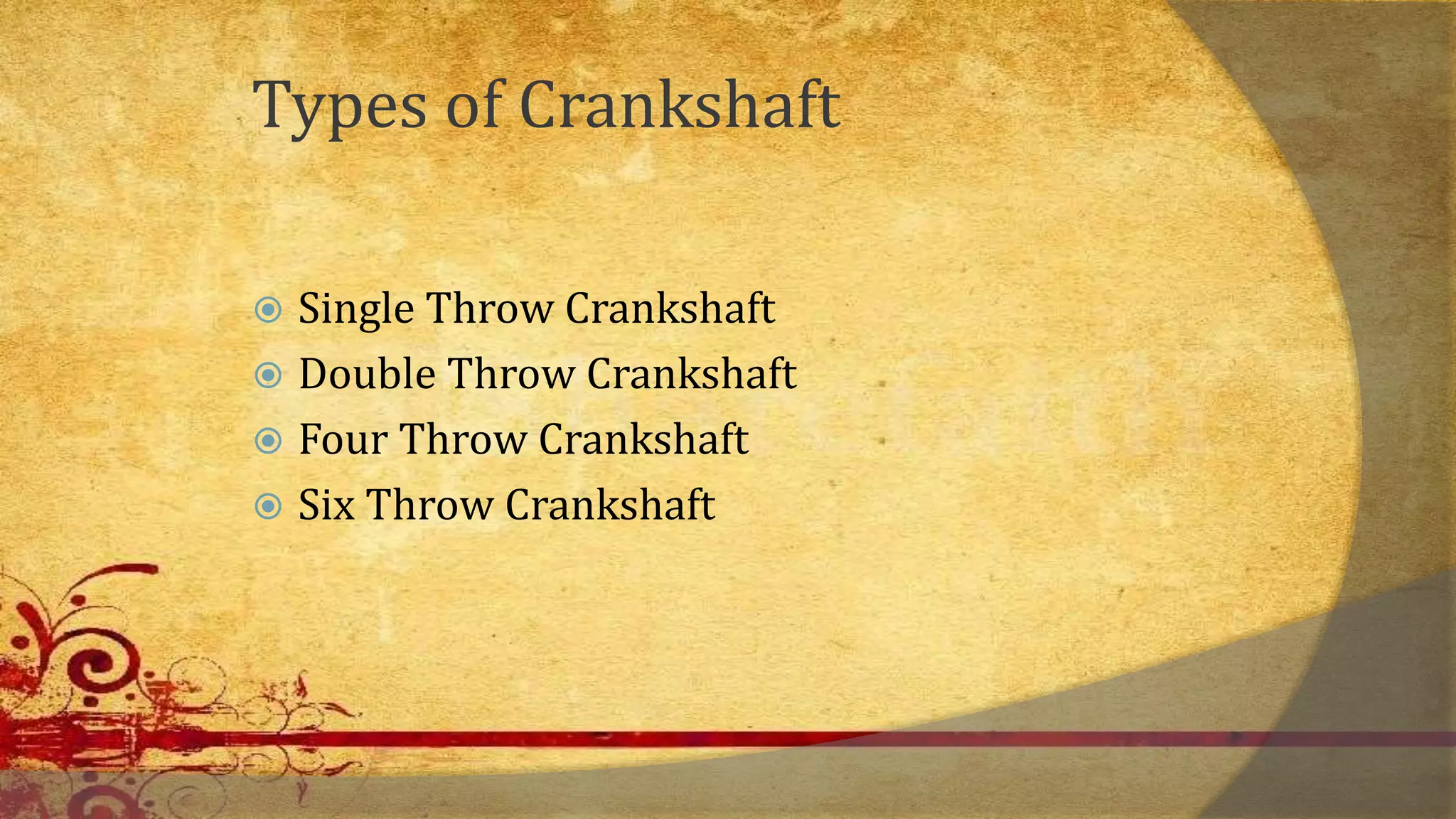 Components ofcrankshaft PPT