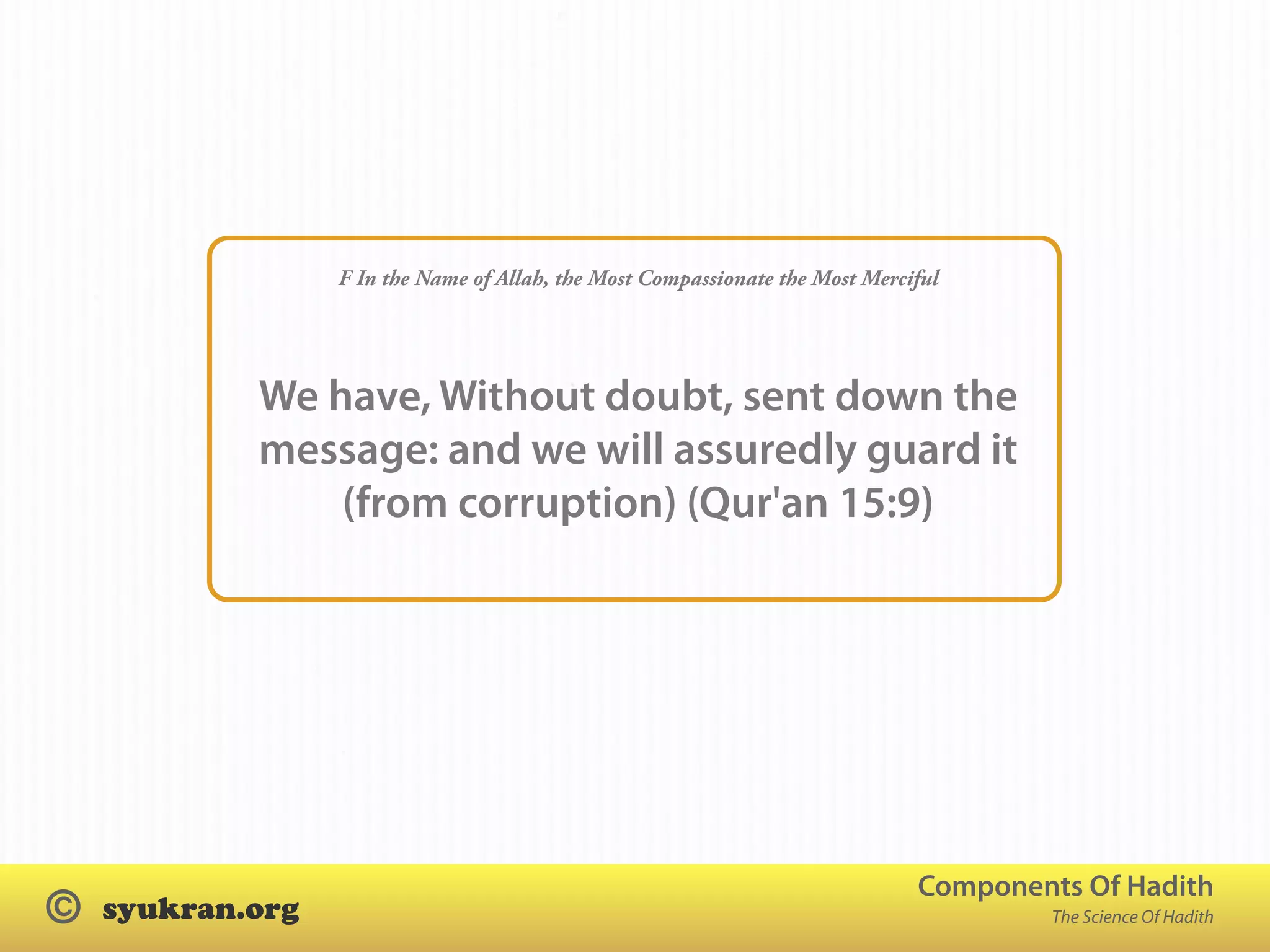 components-of-hadith-ppt