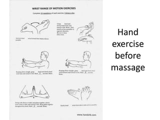 Hand
exercise
before
massage
 