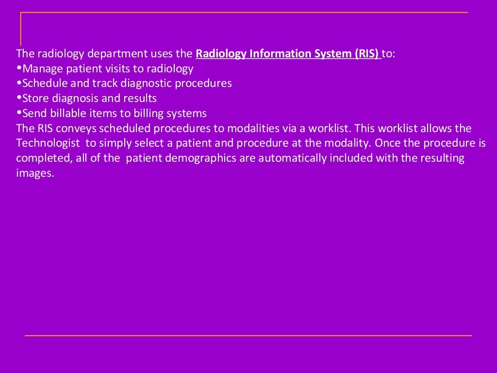 Components And Workflow Of A Digital Radiology Department