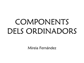 COMPONENTS DELS ORDINADORS Mireia Fernández 
