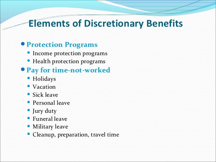 components of employee benefits
