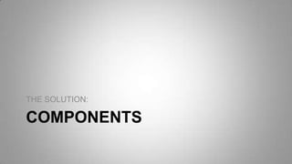 COMPONENTS
THE SOLUTION:
 